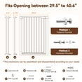 thumbnail image 2 of Baby Safety Gate, 36" Tall, 29.5-43.3" for Stairs and Doorway,Pet Gate for Ages 6 to 36 Months,White, 2 of 10