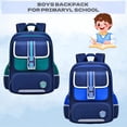 thumbnail image 2 of School Backpack for Boys, School Bookbag 16.5 * 12.2 * 6.3in, Large Capacity Book Bag with Compartments for Boy Kid Students Elementary School, Blue, 2 of 7