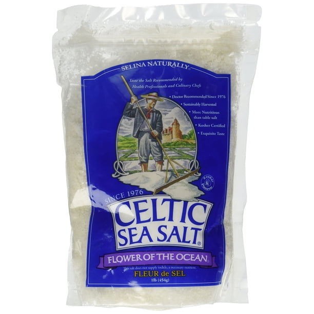Celtic Sea Salt Flower of The Ocean Salt Bag, 1 Lb