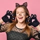 thumbnail image 5 of Guantes de piel sintética con estampado de garras de gato y pata de lobo. Guantes de invierno cálidos con estampado de pata de gato, ideales para cosplay., 5 of 9