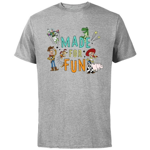 Disney PIXAR Toy Story Crew Made for Fun - Short Sleeve Cotton T-Shirt for Adults - Customized-Athletic Heather