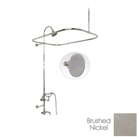 60 Inch End Mount Shower Conversion Kit with Handshower Cradle & Watering Can Shower Head