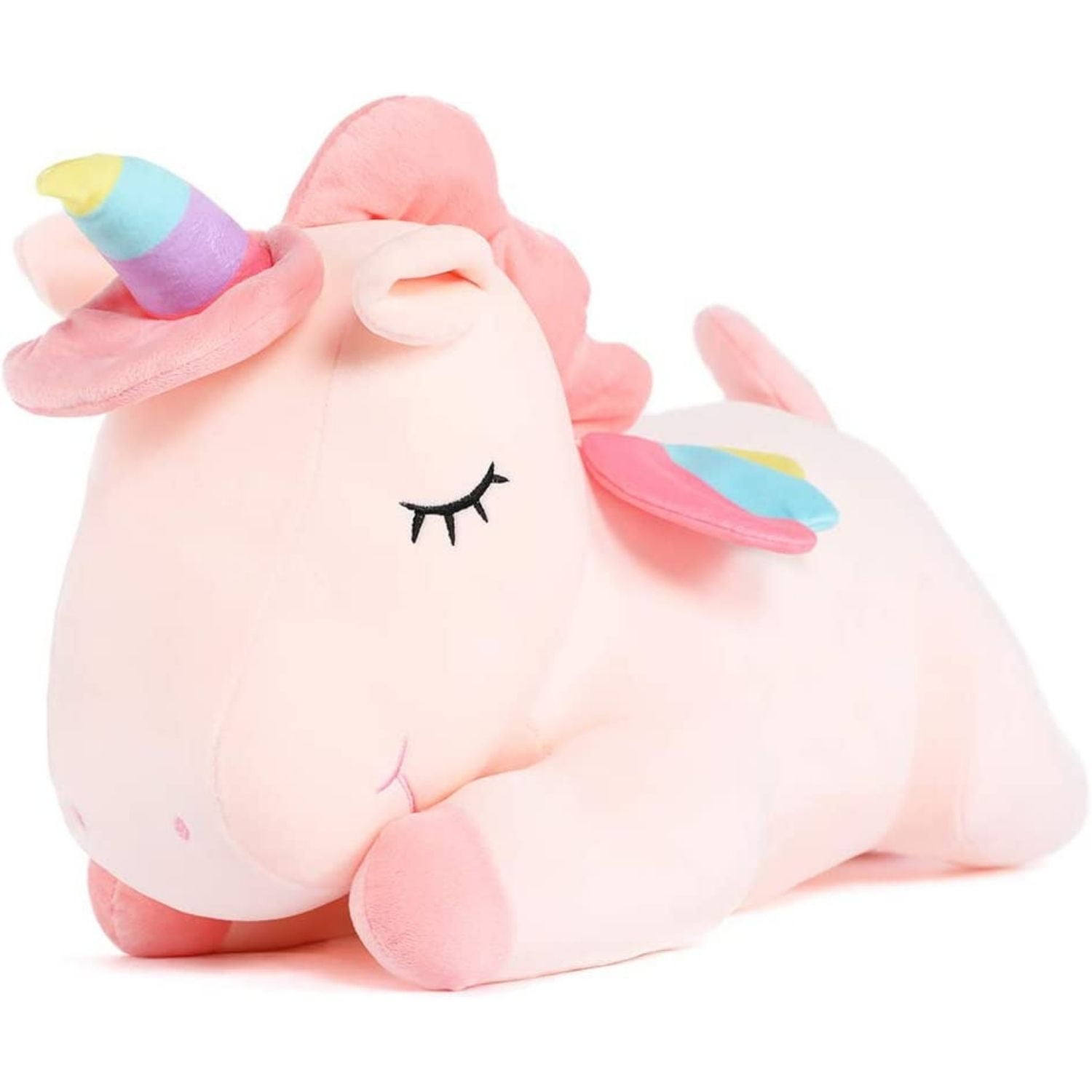 DOLDOA Giant Stuffed Unicorn Pillows Large Stuffed Unicorn Stuffed Animals,  Pink 24