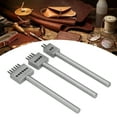 thumbnail image 1 of 3Pcs Leather Perforated Tool Silver Tooth DIY Lacing Stitching Chisel Set Leather Craft Kits Punching DIY Leather Kits, 1 of 8