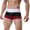 Wine, variant on WIZUTIZ Men's Boxer Brief Stretch Breathable Mesh Color Block Swimming Underwear 5 Inch Quick Dry Compression Bathing Suits