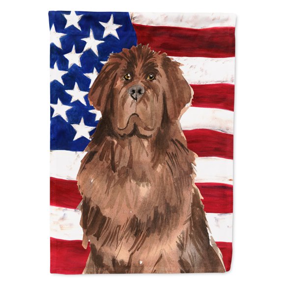 Patriotic USA Newfoundland Flag Canvas House Size