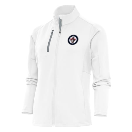 Women s Antigua White Winnipeg Jets Team Logo Generation Full-Zip Jacket