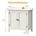 thumbnail image 3 of Storage Cabinet, Kitchen Sideboard Cabinet with Rattan Decor Doors, Accent Buffet Cabinet with Adjustable Storage Shelf, Wood Cabinet Organizer for Hallway, Dining Room, Living Room, White, 3 of 19