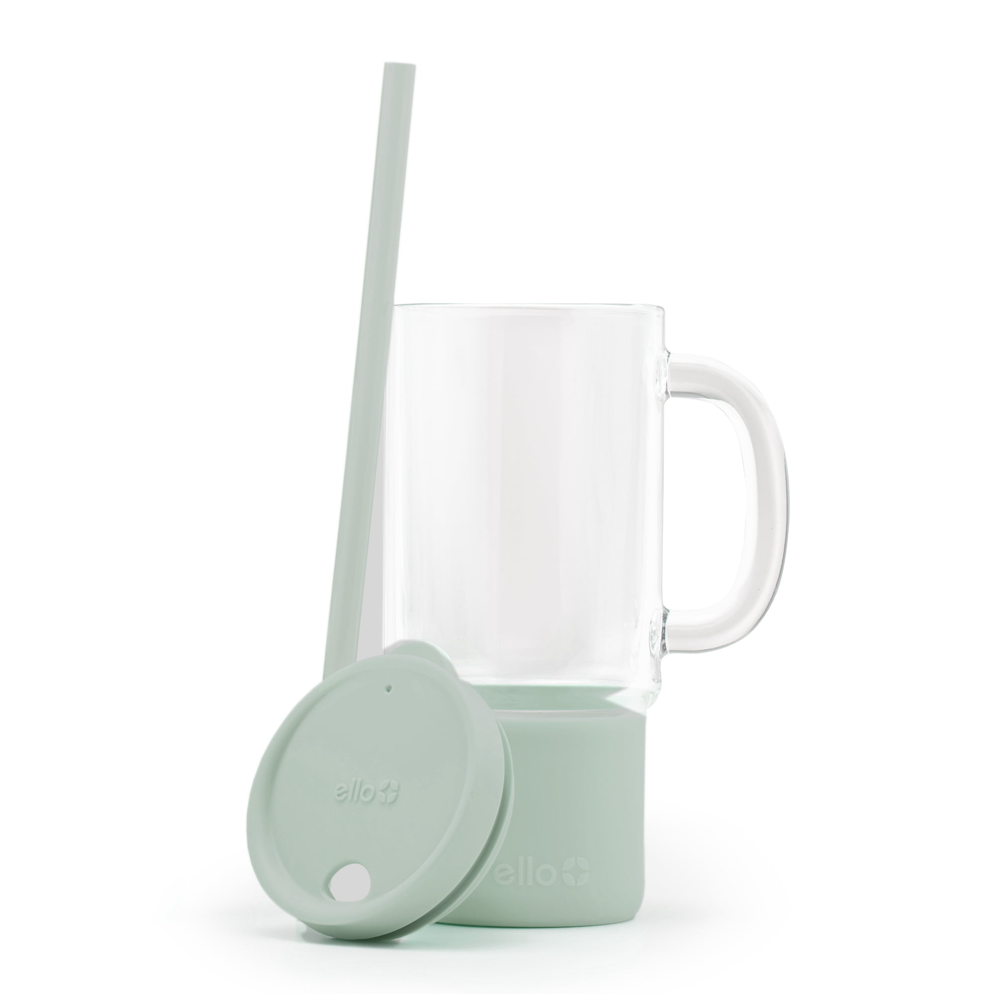 Ello Nova 18 oz Glass Mug with Straw