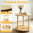 thumbnail image 3 of 2-Tier Small End Table, Round Side Table For Living Room, Round Corner Table for Small Spaces, Living Room, Bedroom, 3 of 5