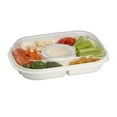 thumbnail image 3 of Jumbo Party tray perfect Party Buddy at any serving event. Snap on lid to keep food fresh. Dishwasher safe top rack, center bowl hold premade disps and sauces, 3 of 5