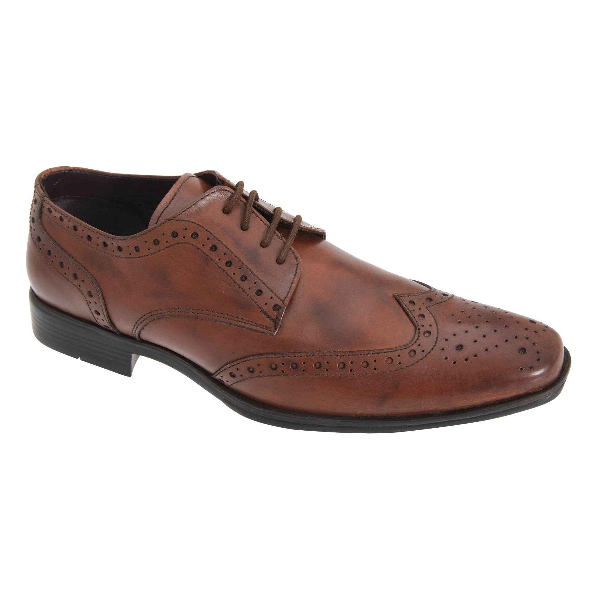 Boulevard Ladies Brouge Gibson Lace up Formal Shoes