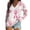 Pink, variant on Uootdi Women's Breast Cancer Awareness Shirt Pink Ribbon Graphic V - Neck Top Casual Long Sleeve Tee Support Survivor Apparel Pink Women Tops