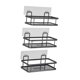 thumbnail image 2 of Estante organizador de ducha con ganchos, organizador de baño, soporte autoadhesivo para ducha, estantes de baño para cocina, dormitorio 3 niveles, 2 of 9
