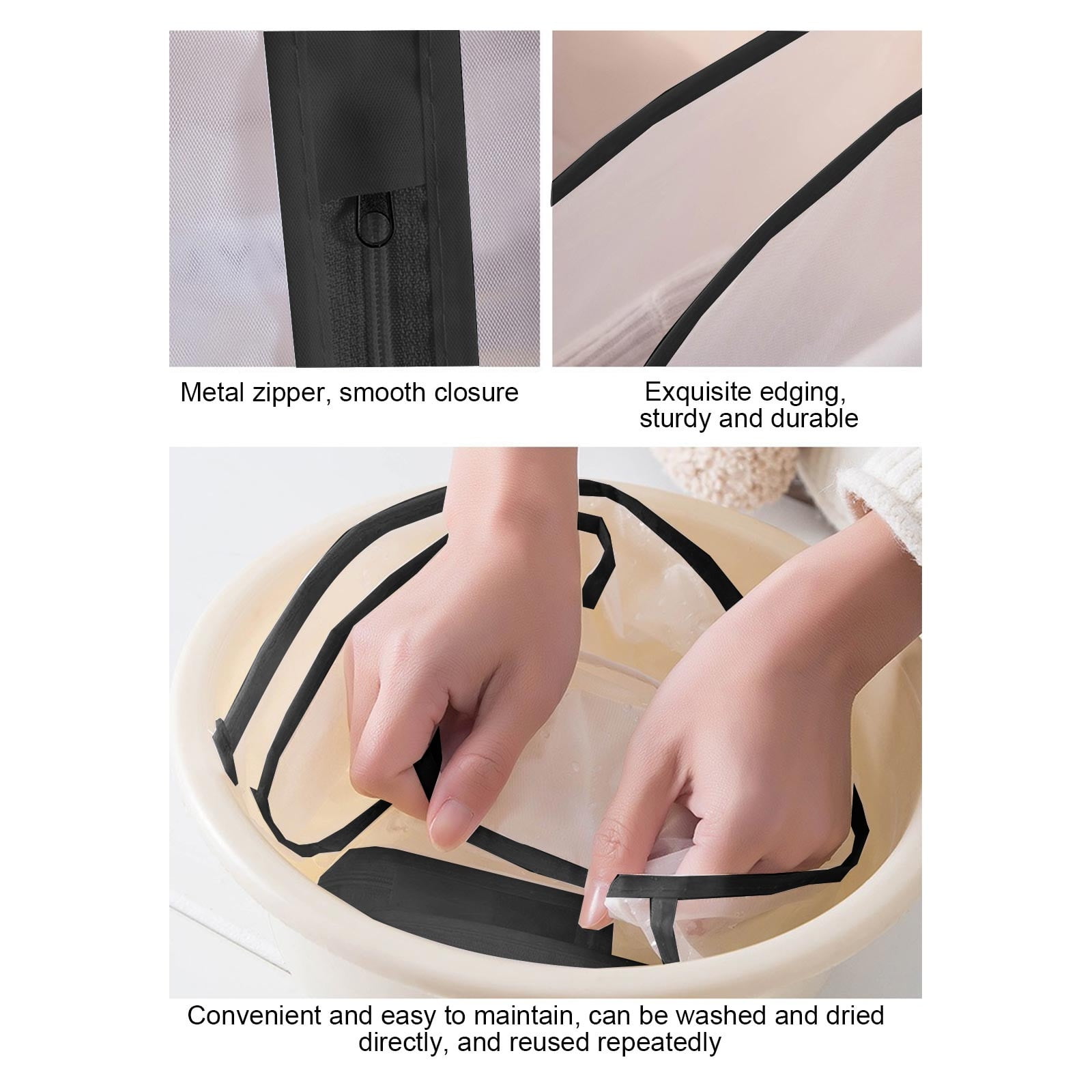 Lunxisen 5 Pcs Garment Bag Plastic Garment Bags with Zipper Hanging Clothes Cover Dress Bag for Suits, Coats Closet(S)