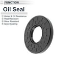 thumbnail image 3 of Unique Bargains Universal Oil Seal TC Double Lip w Steel Spring Seal Ring Rotary Shaft Seal 45x100x12mm High Pressure Nitrile Rubber Black 5 Pcs, 3 of 7