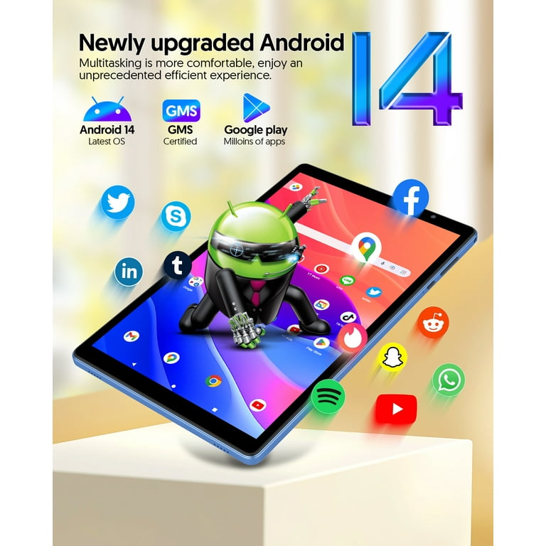 Android 14 タブレット10.4インチ Android 14 Tablet 10 inch Tablets, 4GB+32GB+1TB Expandable, Quad