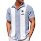 thumbnail image 2 of Men's Hawaiian Printed Button Short Sleeve Shirts Men's Casual Fashion Short Sleeve Shirts 4XL, 2 of 4