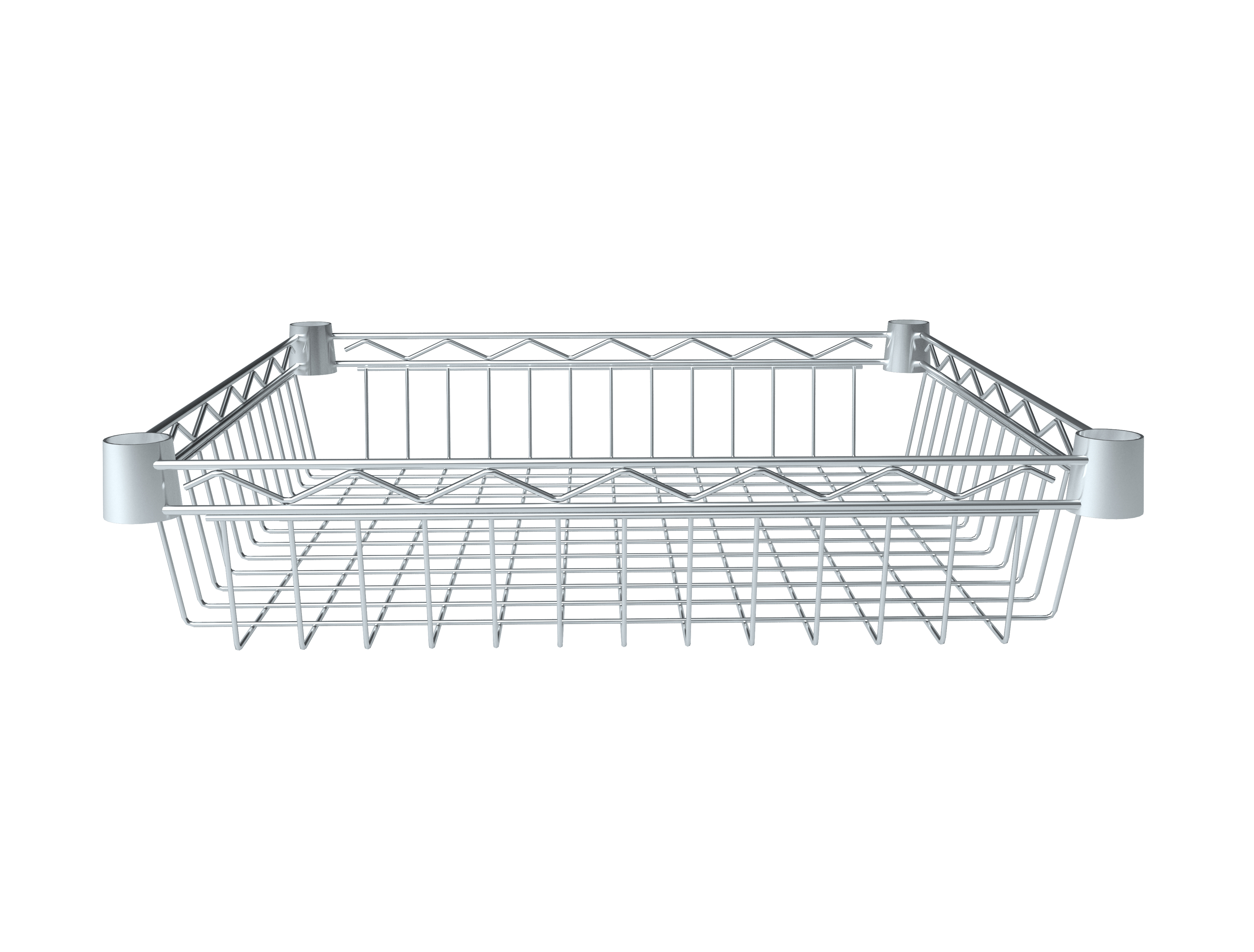 HSS Extra Wire Basket 16"x16"x4" Deep Fits on 7/8" Pole Diameter, Chrome - image 2 of 3
