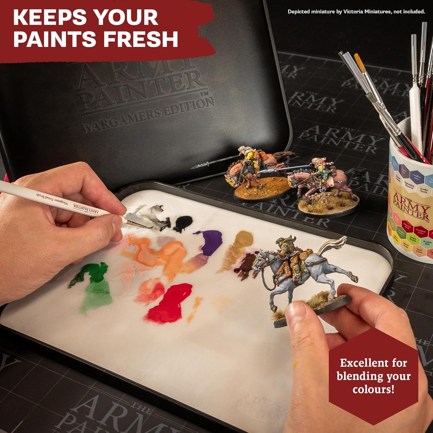 Wargamers Edition Wet , XL for Acrylic Paints Set Including 50 Hydro Sheets, 2 Hydro Foams and Free Painting Guide, for Miniature Painting