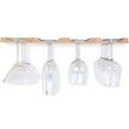 thumbnail image 4 of Rustic State Vigo 4 Sectional Adjustable Under Cabinet Mount Wood Stemware Rack Hanging Shelf Glassware Holder Bar Organizer with up to 12 Wine Glass Storage 11 Inch Deep Natural, 4 of 10