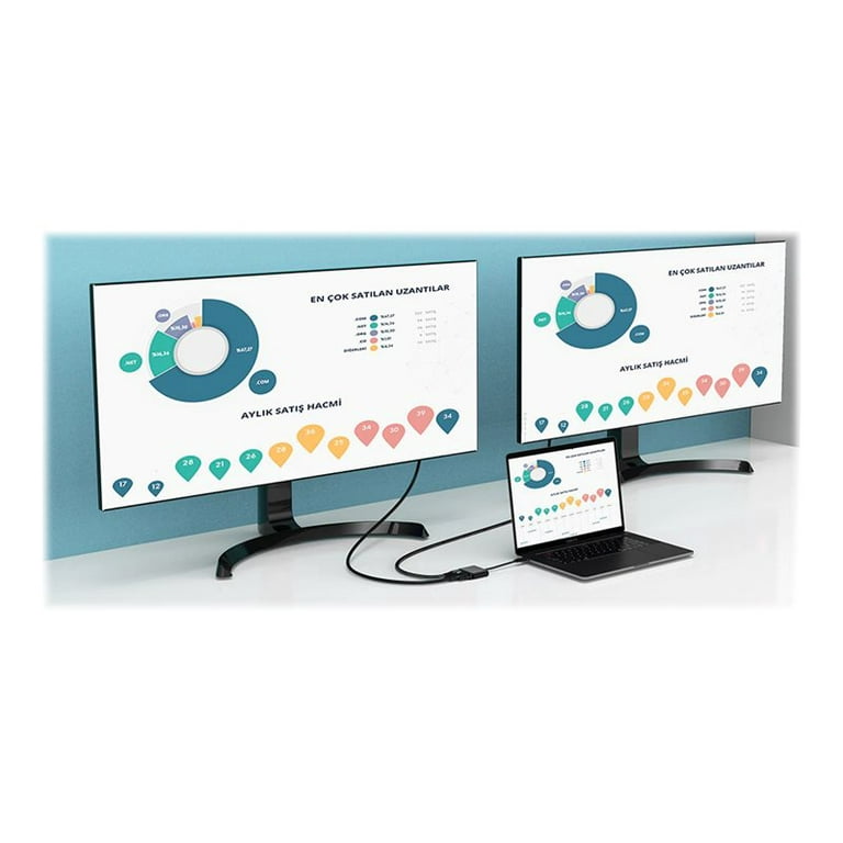 USB C to HDMI Multi-Monitor Adapter - 3 Port MST Hub - USB Type C to HDMI -  Monitor Splitter - USB 3.1 Type C : : Computers & Accessories