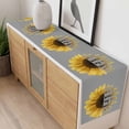 thumbnail image 4 of Yellow Sunflowers Table Runner - 48 Inch Long, Kitchen Dining Table Runner Dresser Scarves, Floral You Are My Sunshine Grey Quotes Farmhouse Decor for Coffee Tables Wedding Party Banquet, 4 of 8