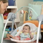 Bright Starts Whimsical Wild Portable Compact Baby Swing with Taggies، Unisex، Newborn and up
