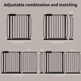 thumbnail image 3 of FURDEAR 47-56" Extra Wide Baby Safety Gate with Wall Protectors Walk Thru Black Metal Gate, 3 of 11