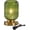 Green, variant on Mid Century Modern Amber Glass Table Lamp with Pumpkin Ribbed Design, Dimmable Gold Bedside Lamp for Living Room Office and Nightstand