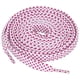 thumbnail image 1 of 3 Pares De Cordones Para Zapatillas Doble Capa Punto Hueca Plana Fucsia Blanco 100 cm/39.5, 1 of 4