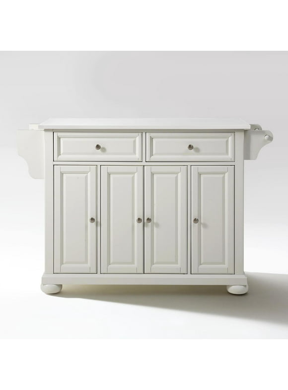 Crosley Furniture Alexandria Wood Granite Top Kitchen Island in White