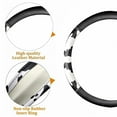 thumbnail image 4 of Fesfesfes Cute Universal Elastic Steering Wheel Cover Soft Breathable Non-Slip Car Steering Wheel Protector All-Season Fit for Cars SUVs Trucks Auto Interior Accessory, 4 of 6