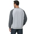 thumbnail image 3 of Zehisen Men's Lightweight Sweatshirts with Kangaroo Pocket Relaxed Fit Crew Neck Pullover Shirt Gray M, 3 of 7