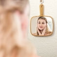 thumbnail image 3 of YEAKE Hand Mirror,Natural Bamboo Handheld Mirror with Handle, Single-Sided Portable Travel Vanity Mirror for Men & Women,6.9" W x 9.9" L, 3 of 7