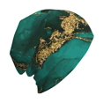 thumbnail image 6 of Naloa Green Gold Glitter Soft Beanie Hat, Knit Beanie Daily Beanie in Fine Knit for Women Men Winter Travel, Outdoor, 6 of 7
