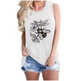 thumbnail image 2 of Tank Tops for Women under $5 Sleeveless Round Neck Bee Printed Casual Tank Multicolor, 2 of 4