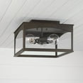 thumbnail image 2 of 3 Light Outdoor Flush Mount In Transitional Style-9 Inches Tall And 14 Inches Wide-Black Finish Capital Lighting 946731Bk, 2 of 7