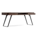 thumbnail image 2 of Simpli Home Lowry 72" Solid Wood Writing Desk in Distressed Charcoal Brown, 2 of 15