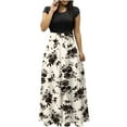 thumbnail image 2 of SMihono Robe Maxi Bohème d'Été pour Femmes Grande Taille Robe d'Été Unie Colorée Manches Courtes Robes de Plage Décontractées Maxi Robe de Plage, 2 of 5