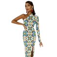 thumbnail image 6 of Sicilian сeramics Half Dleeve Split Dress dress korean style prom dresses, 6 of 7