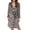 Gray, variant on Elainilye Fashion Womens Robe Soft Loungewear Long Sleeve V-Neck Winter Pajamas Flannel Nightgowns Long Robes,Beige