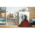 thumbnail image 2 of Ahgly Company Machine Washable Indoor Square Traditional Tomato Red Area Rugs, 4' Square, 2 of 7