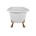 thumbnail image 2 of Juniper 66 Inch Acrylic Double Ended Clawfoot Tub - Rim Faucet Drillings - Lion Paw Feet, 2 of 2