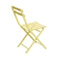 thumbnail image 4 of 3 Patio Bistro , Yellow - Metal Chairs And Table With Folding Feature For Courtyards Foldable 3 Piece Bistros & Gardens, 4 of 7