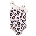 thumbnail image 1 of Xingqing Maillot de Bain une Pièce pour Bébé Fille Léopard Print Off Shoulder Maillots de Bain, 1 of 8