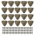 thumbnail image 1 of 20 Pcs Metal Edge Guard, 23mm Decorative Box Corner Cover, Furniture Corner Edges Protector with Mounting Screws, Bronze, 1 of 6