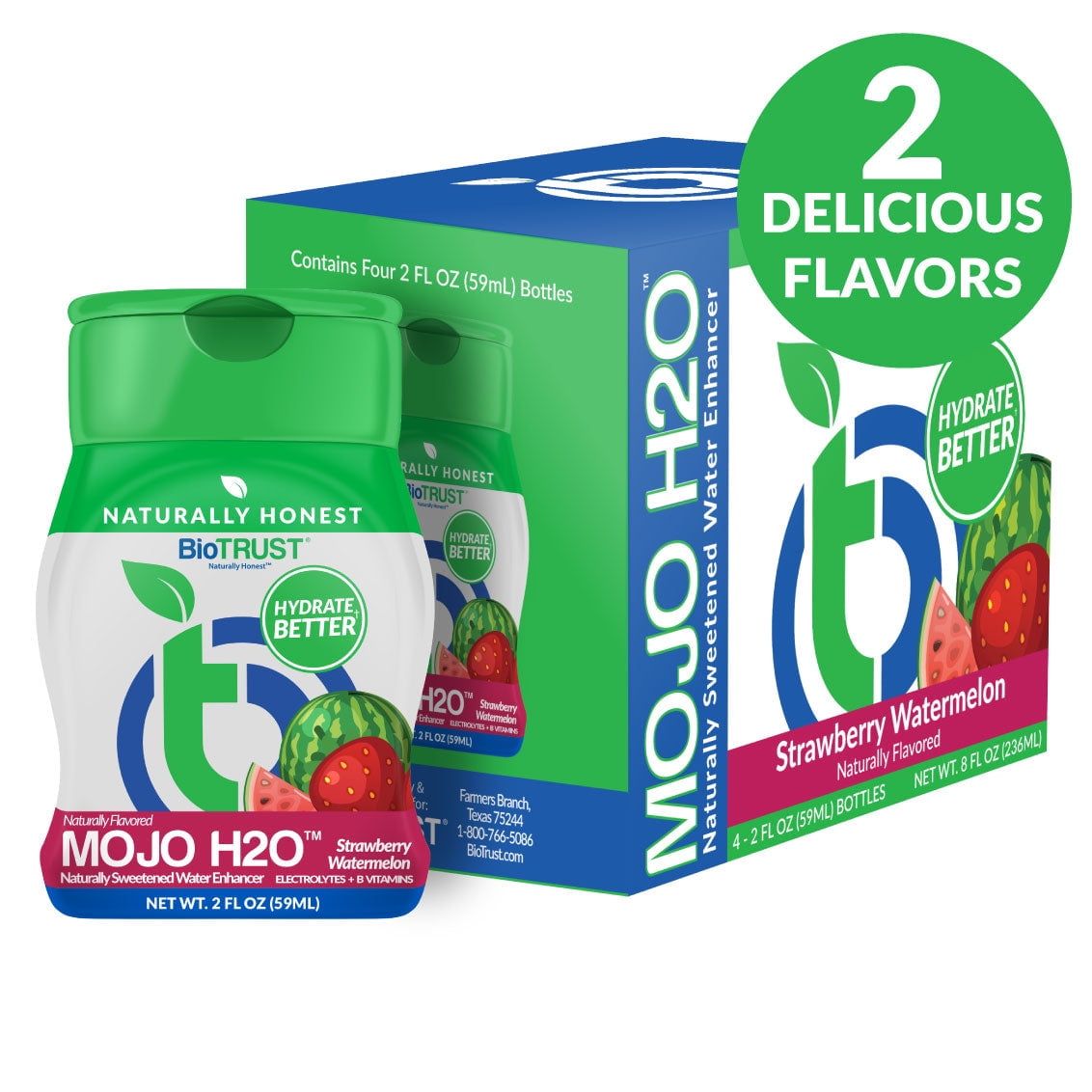 Mojo H2O™ Healthy Water Enhancer (2 Delicious Flavors)