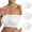 White, variant on Mrat Womens High Support Bra 3pc Strapless Bandeau Bra for Women, Seamless Bralettes Stretchy Padded Tube Tops Bra with Clear Strap S-410 Beige XL