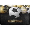 thumbnail image 4 of Dreamtimes Soccer Christmas Sport Balls Non-Slip Area Rug Black Floor Carpet Comfort Floor Mats Decor for Indoor Front Porch,Living Room, Bedroom,Kitchen, 36"x24", 4 of 5